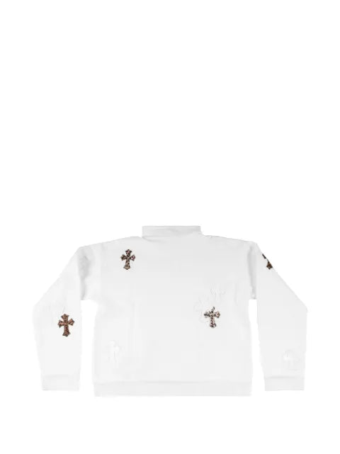 Chrome Hearts leopard-print cross patch sweatshirt