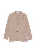 Lardini ribbed-knit single-breasted blazer