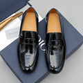 Dior Black Glossy Slip-On Loafers